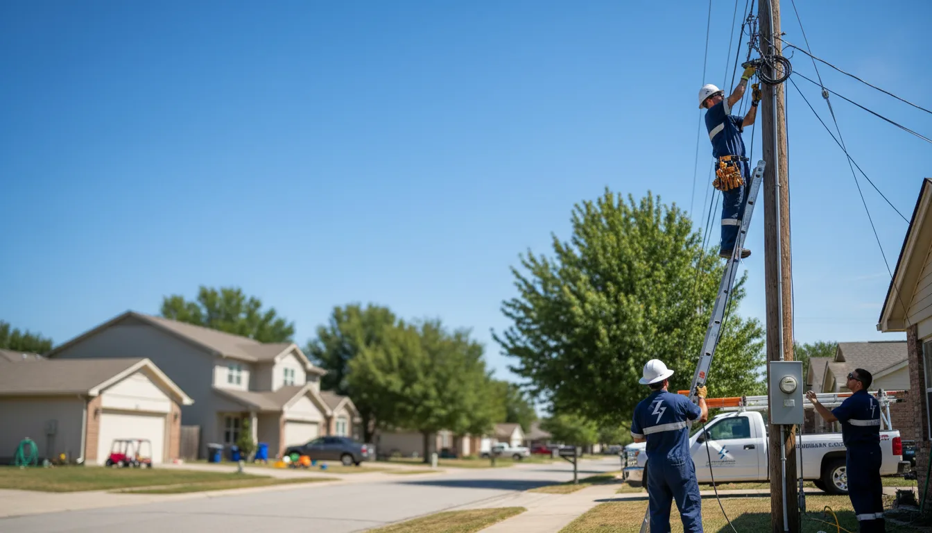 Residential electrician providing installation services in Thompson, PA